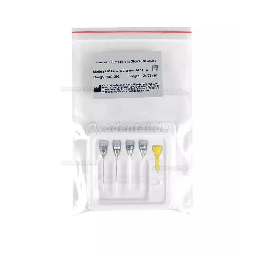 4-teiliges Guttapercha Injektionsnadeln Set kompatibel mit Woodpecker Fi-G Endo Obturation System